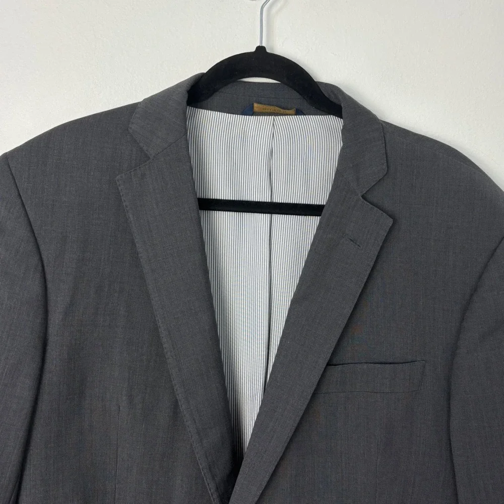 Brooks Brothers Explorer Regent Fit Blazer Mens 44L Charcoal Gray Wool Jacket